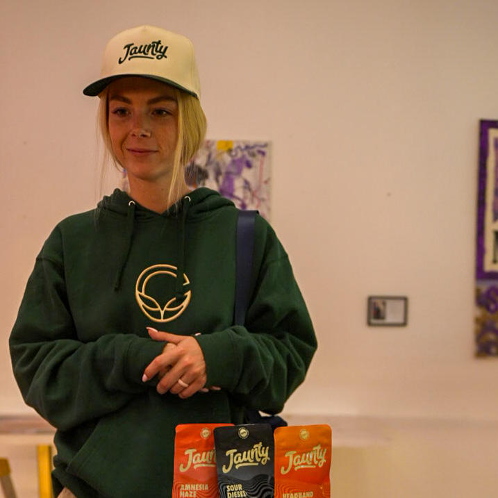 The Jaunty team visiting Cannavita in Astoria to share their story and showcase New York-grown products.