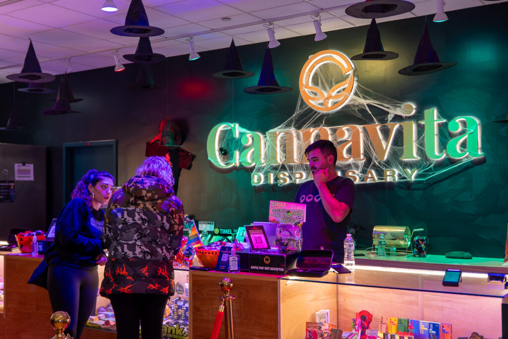 person buying at cannavita