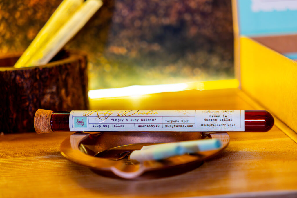 a joint in a beautiful packaging by ruby farms