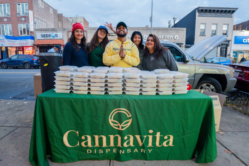 thanksgiving food donated to the food pantry in astoria